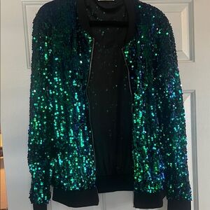 Sequin Bomber Jacket